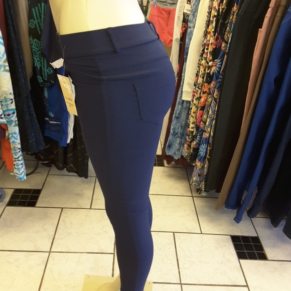 Lara Size Small blue stretch pants - Picture 3 of 8
